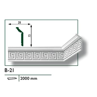 ДЕКОРАТИВЕН ПЕРВАЗ ЕКСКЛУЗИВ 28/73 B-21