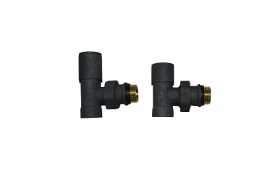 THS РАДИАТОРЕН СЕТ LUX DUO BLACK ЪГЛОВ 1/2