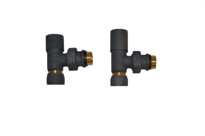 THS РАДИАТОРЕН СЕТ LUX DUO BLACK ЪГЛОВ 1/2Х16