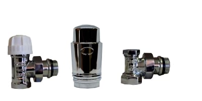 THS РАДИАТОРЕН СЕТ CAYMAN-3 CHROME ЪГЛОВ 1/2