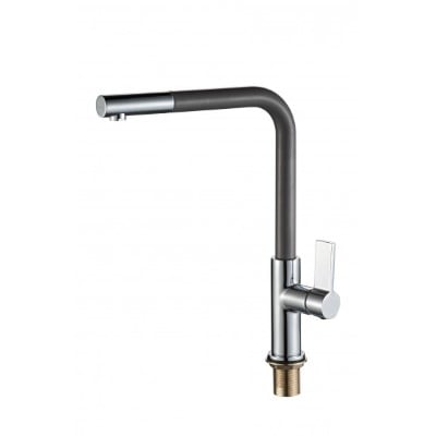 ИНТЕР КЕРАМИК СМЕСИТЕЛ KITCHEN LINE СТОЯЩ СИВ