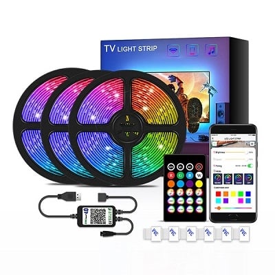 ЕЛМАРК BLUETOOTH 5V LED TV ЛЕНТА 3M С USB, КОМПЛЕКТ