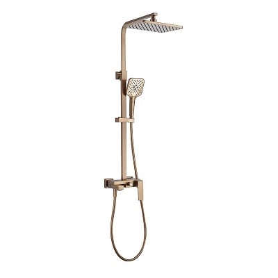 ИНТЕР КЕРАМИК ТРЪБНО ОКАЧВАНЕ+СМЕСИТЕЛ РОЗ.ЗЛАТО 6891BRUSH ROSE GOLD