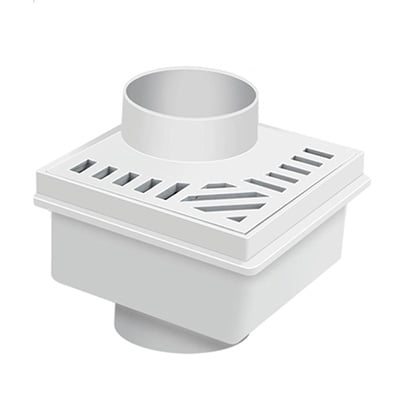 PVC СИФОН ЪГЛОВ БЯЛ ЗА ТЕРАСА MESA MTS801 Ф100