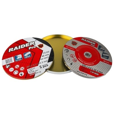 RAIDER 230/2.0х22.2mm A60T Inox мет кутия 5бр. RDP