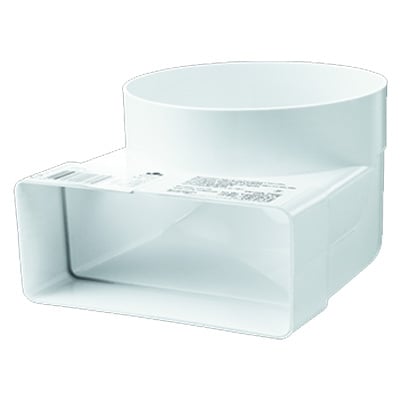 VENTS КОЛЯНО ЗА ВЪЗДУХОВОД ПЛОСКО-КРЪГЛО 55/100-Ф100