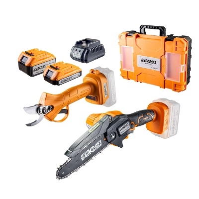 РЕЗАЧКА АКУМУЛАТОРНА 18V 150mm куфар BK-GPPS25 И ЛОЗАРСКА НОЖИЦА 4x2Ah