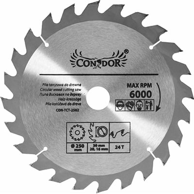 CONDOR ЦИРКУЛЯРЕН ДИСК 250 ММ Т24