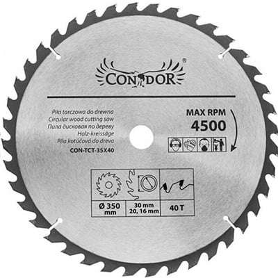 CONDOR ЦИРКУЛЯРЕН ДИСК 350 ММ Т40