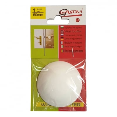 БУФЕР ЗА ВРАТА БЯЛ 1БР/60ММ GASTRA