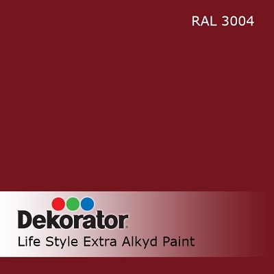 МЕГАХИМ ДЕКОРАТОР ЕКСТРА АЛКИДНА 2.5 Л RAL3004 ПУРПУРНО ЧЕРВЕН