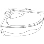 ИНТЕР КЕРАМИК ВАНА ЪГЛОВА 170/100/54 С ПАНЕЛИ