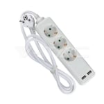 РАЗКЛОНИТЕЛ 3+2USB 1.5М БЯЛ Vtac 8774