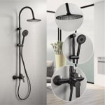 ИНТЕР КЕРАМИК ТРЪБНО ОКАЧВАНЕ+СМЕСИТЕЛ АЛИСАДО 6544BLACK