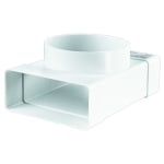 VENTS ТРОЙНИК ЗА ДВА ПЛОСКИ И ЕДИН КРЪГЪЛ ВЪЗДУХОВОД 55/110-Ф100