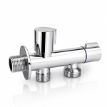 ES ТРИПЪТЕН КРАН 1/2-1/2-3/4 КЕРАМИЧЕН С 2 РЪКОХВАТКИ DROP